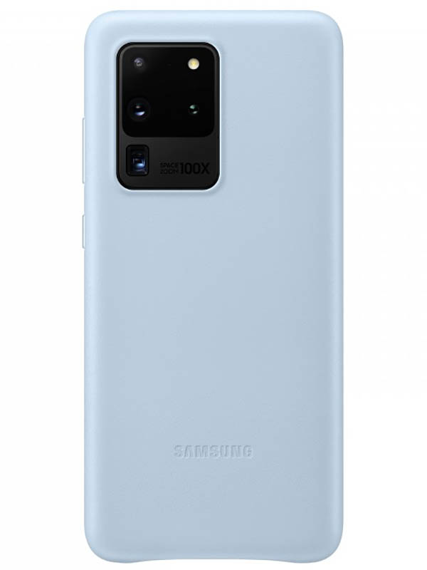 фото Чехол для samsung galaxy s20 ultra leather cover light-blue ef-vg988llegru