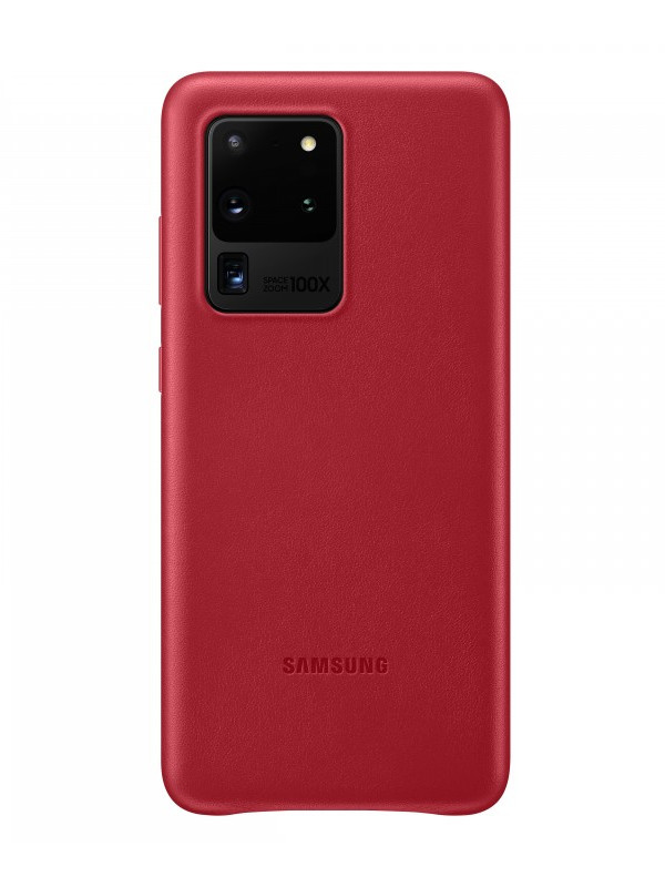 фото Чехол для samsung galaxy s20 ultra leather cover red ef-vg988lregru