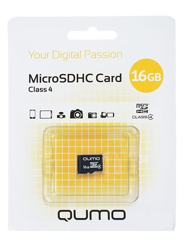 

Карта памяти 16Gb - Qumo Micro Secure Digital HC Class 4 QM16GMICSDHC4NA, QM16GMICSDHC4NA