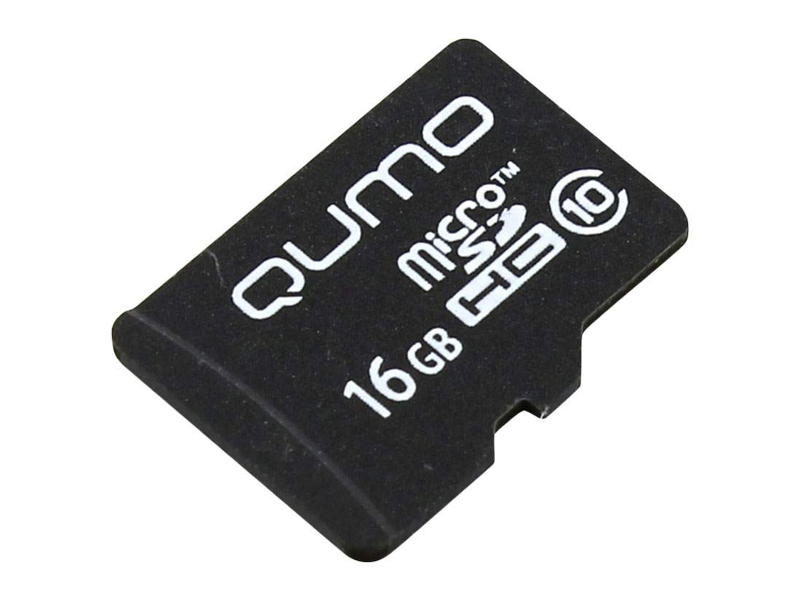 

Карта памяти 16Gb - Qumo Micro Secure Digital HC Class 10 QM16GMICSDHC10 с переходником под SD, QM16GMICSDHC10