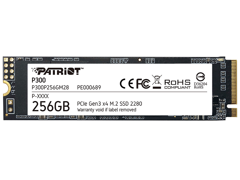 Твердотельный накопитель Patriot Memory P300 256Gb QLC P300P256GM28 твердотельный накопитель patriot memory viper vp4300 2tb vp4300 2tbm28h