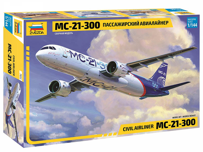 

Сборная модель Zvezda Пассажирский авиалайнер МС-21-300 7033, МС-21-300