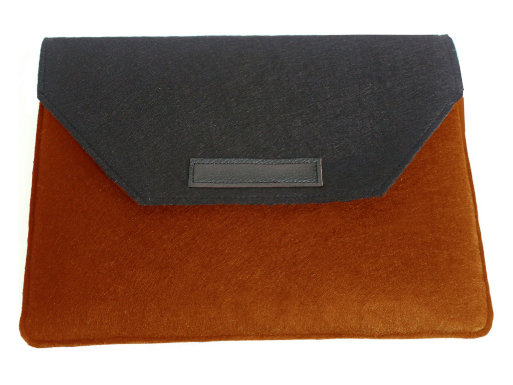 фото Аксессуар чехол-папка 12-13.3-inch vivacase для macbook felt black-orange vcn-felt133-bl-or