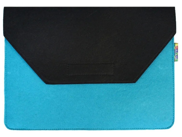 фото Аксессуар чехол-папка 12-13.3-inch vivacase для macbook felt black-light blue vcn-felt133-bl-blue
