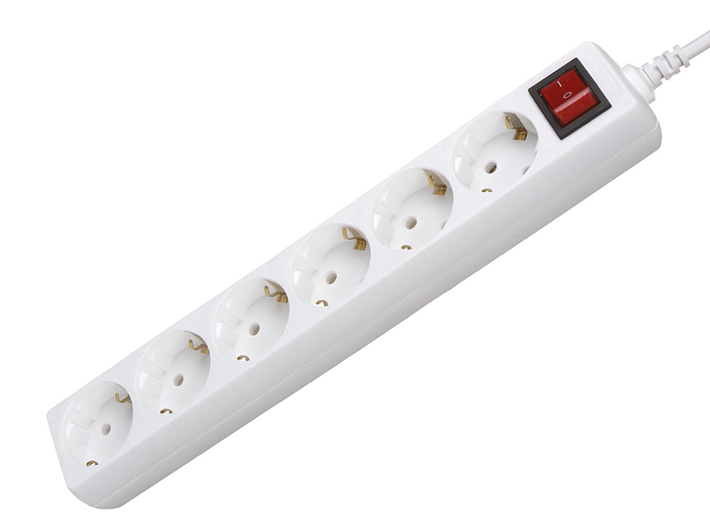 фото Сетевой фильтр 5bites 6 sockets 1.8m white sp6w-218