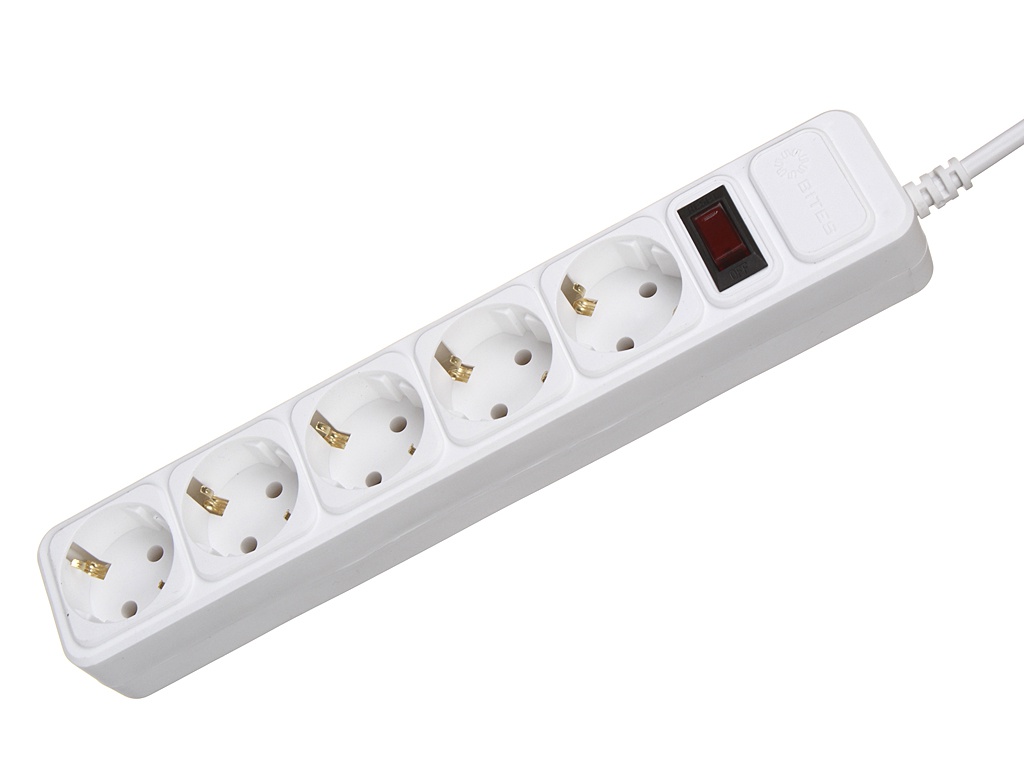 фото Сетевой фильтр 5bites 5 sockets 1.8m white sp5w-118