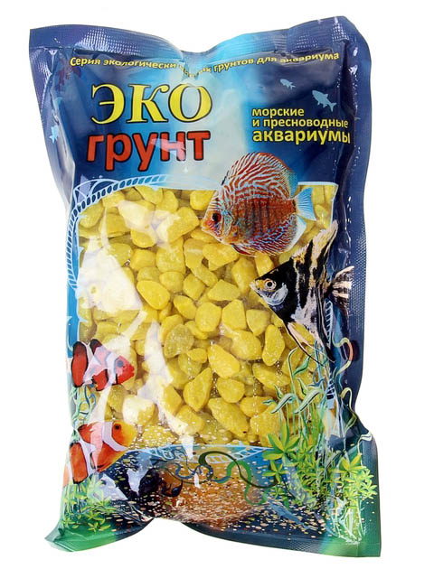 

Цветная мраморная крошка Эко грунт 5-10mm 7kg Yellow 7-1032, 7-1032