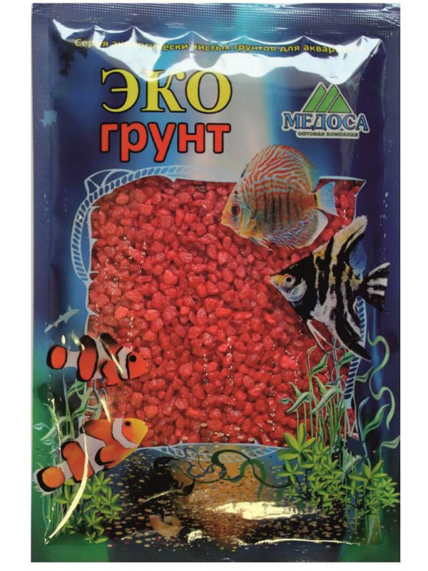 фото Цветная мраморная крошка эко грунт 2-5mm 7kg red 7-1044