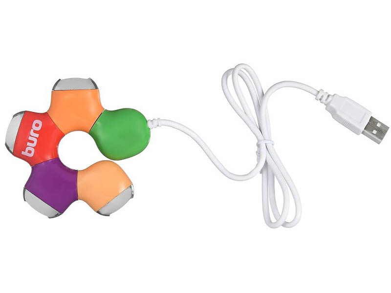 

Хаб Buro USB2.0 4xUSB BU-HUB4-0.5-U2.0-Flower, BU-HUB4-0.5-U2.0-Flower