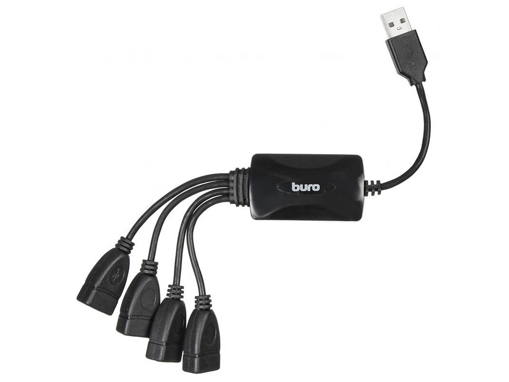 Фото - Хаб Buro USB2.0 4xUSB BU-HUB4-0.3-U2.0-Splitter спрей для экранов buro bu snote 250 мл