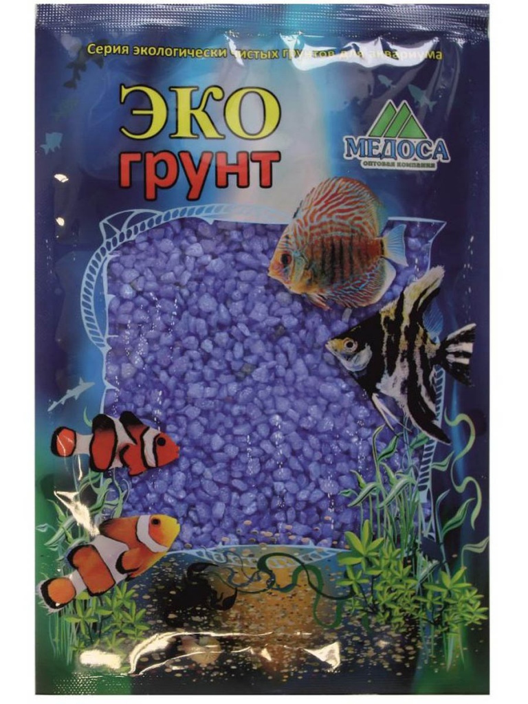 фото Цветная мраморная крошка эко грунт 2-5mm 3.5kg blue г-1007