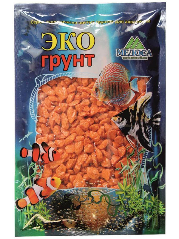 

Цветная мраморная крошка Эко грунт 5-10mm 1kg Orange 540018, 540018