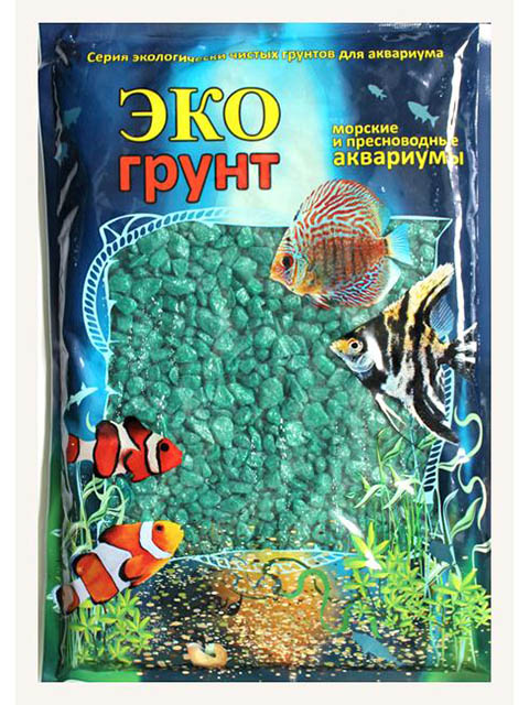 

Цветная мраморная крошка Эко грунт 5-10mm 1kg Green 530019, 530019