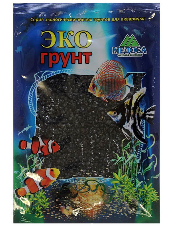 

Цветная мраморная крошка Эко грунт 2-5mm 1kg Black 500025, 500025