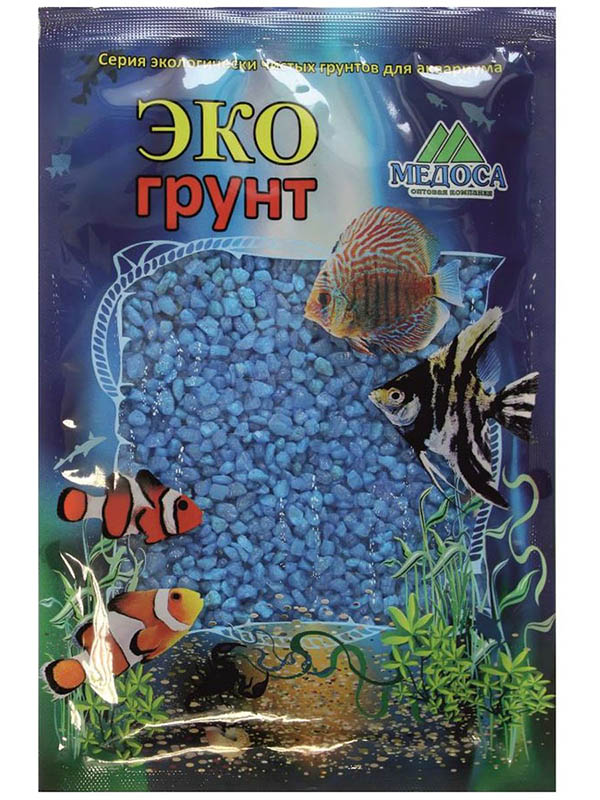 фото Цветная мраморная крошка эко грунт 2-5mm 1kg light blue 500030