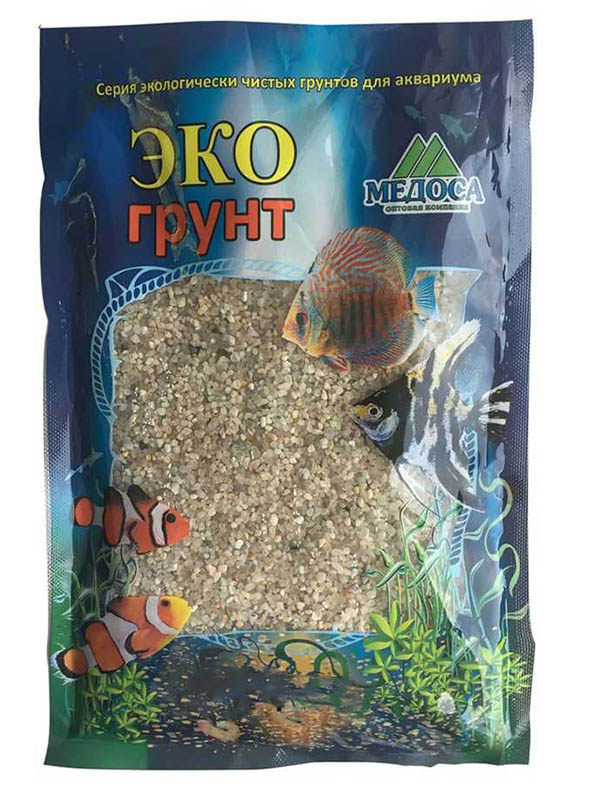 

Натуральный кварцевый грунт Эко грунт Куба-2 1.0-2.5mm 1kg 500047, 500047