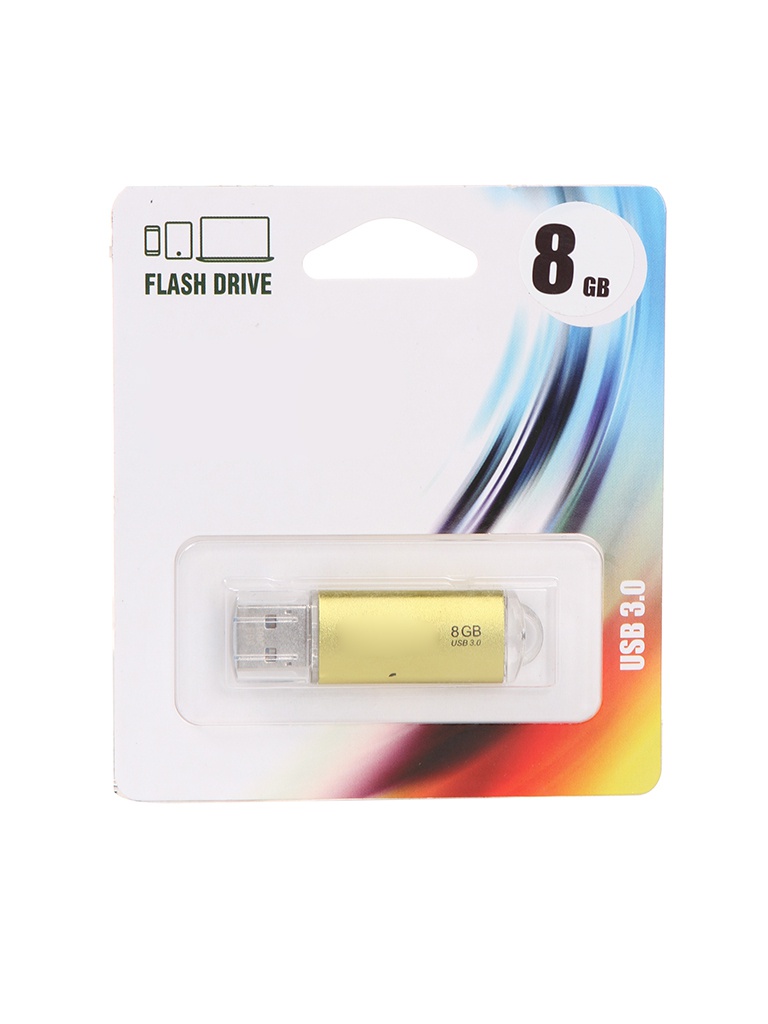 

USB Flash Drive 8Gb - Perfeo C14 Metal Series Gold PF-E02Gl008ES, C14