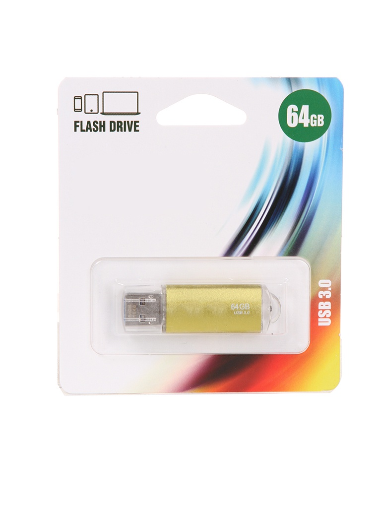 

USB Flash Drive 64Gb - Perfeo C14 Metal Series Gold PF-E02Gl064ES, C14