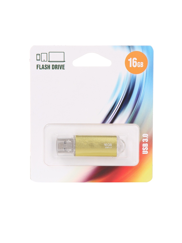 

USB Flash Drive 16Gb - Perfeo C14 Metal Series Gold PF-E02Gl016ES, C14