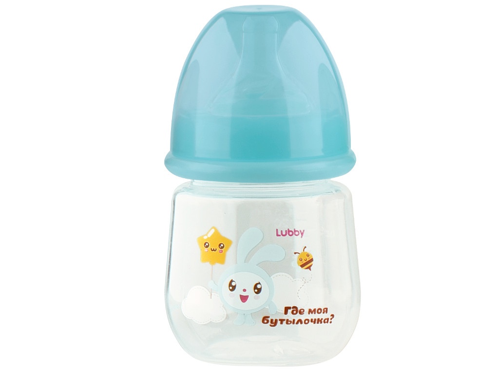 

Бутылочка Lubby Малышарики 125ml от 0 мес. Light Blue 20900, 20900
