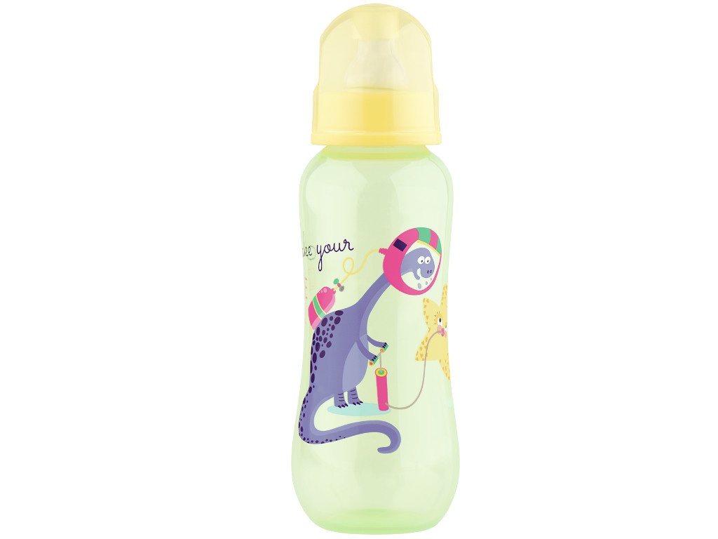 фото Бутылочка с соской lubby 250ml от 0 мес. yellow 12019