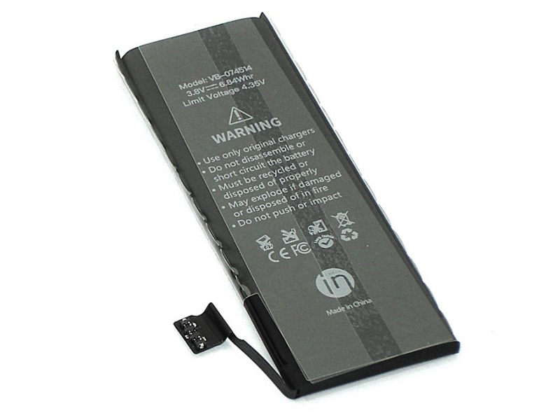 фото Аккумулятор amperin для apple iphone 5s 3.8v 1800mah 74514