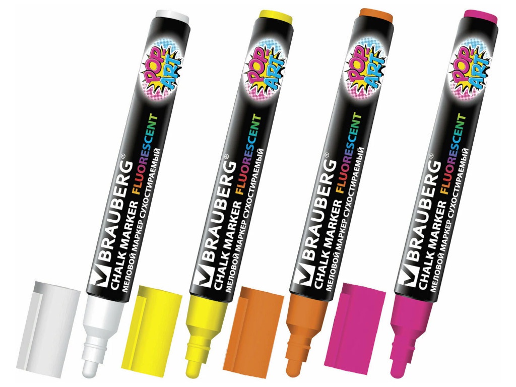 

Маркер Brauberg Pop-Art 5mm набор 4 цвета 151535, 151535