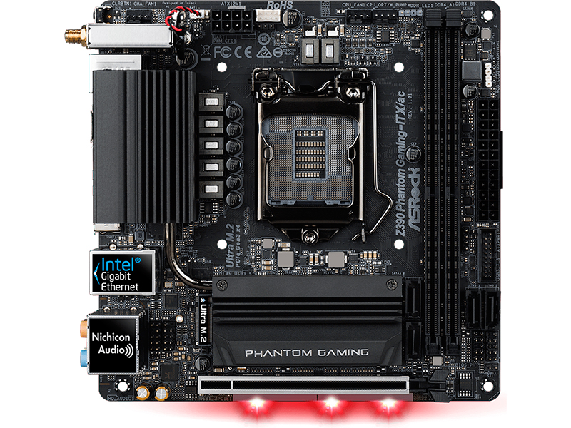 

Материнская плата ASRock Z390 Phantom Gaming-ITX/ac, Z390 Phantom Gaming-ITX/ac