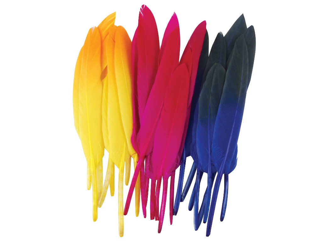 фото Набор для творчества остров сокровищ перья декоративные 10-15cm 24шт 6 цветов 661381