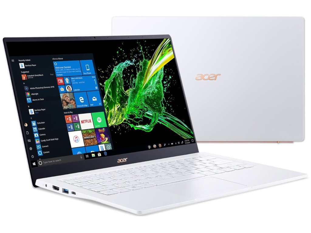 

Ноутбук Acer Swift 5 SF514-54GT-595G White NX.HLJER.001 (Intel Core i5-1035G1 1.0 GHz/8192Mb/512Gb SSD/nVidia GeForce MX250 2048Mb/Wi-Fi/Bluetooth/Cam/14.0/1920x1080/Touchscreen/Windows 10 Home 64-bit), Swift 5 SF514-54GT-595G