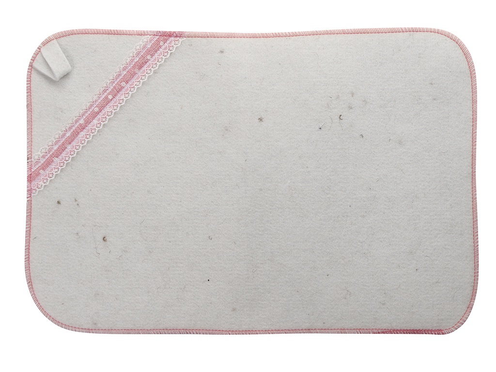 фото Коврик для бани жар-банька стандарт 33x50cm white-pink