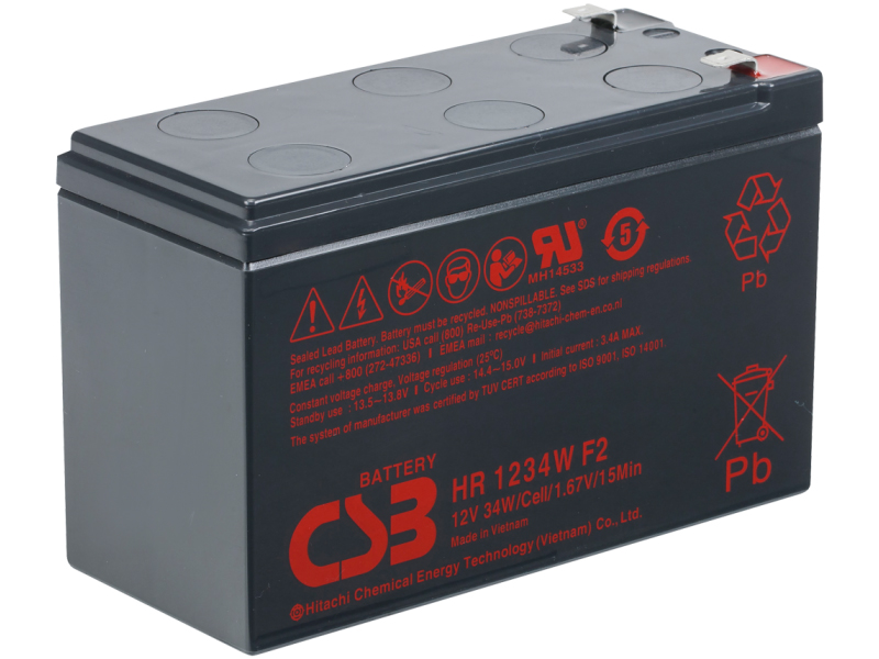Аккумулятор для ИБП CSB HR-1234W 12V 9Ah клеммы F2 аккумулятор для ибп csb hrl 1234w 12v 9ah клеммы f2fr