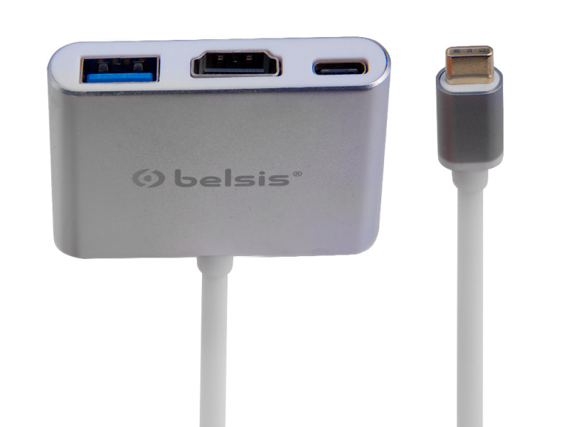 фото Аксессуар belsis usb 3.1 type c - hdmi 0.15m silver bw8901