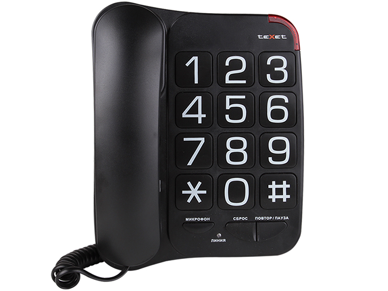 Телефон teXet TX-201 Black телефон проводной texet tx 201 white