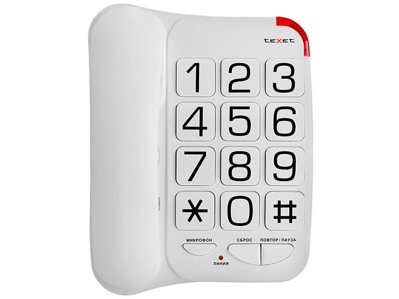 Телефон teXet TX-201 White телефон проводной texet