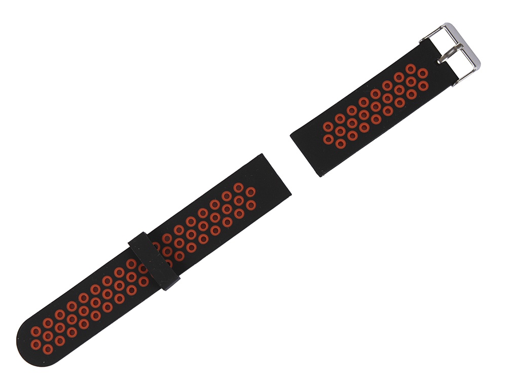 фото Аксессуар ремешок red line для xiaomi amazfit gtr 22mm silicone black-red ут000020339