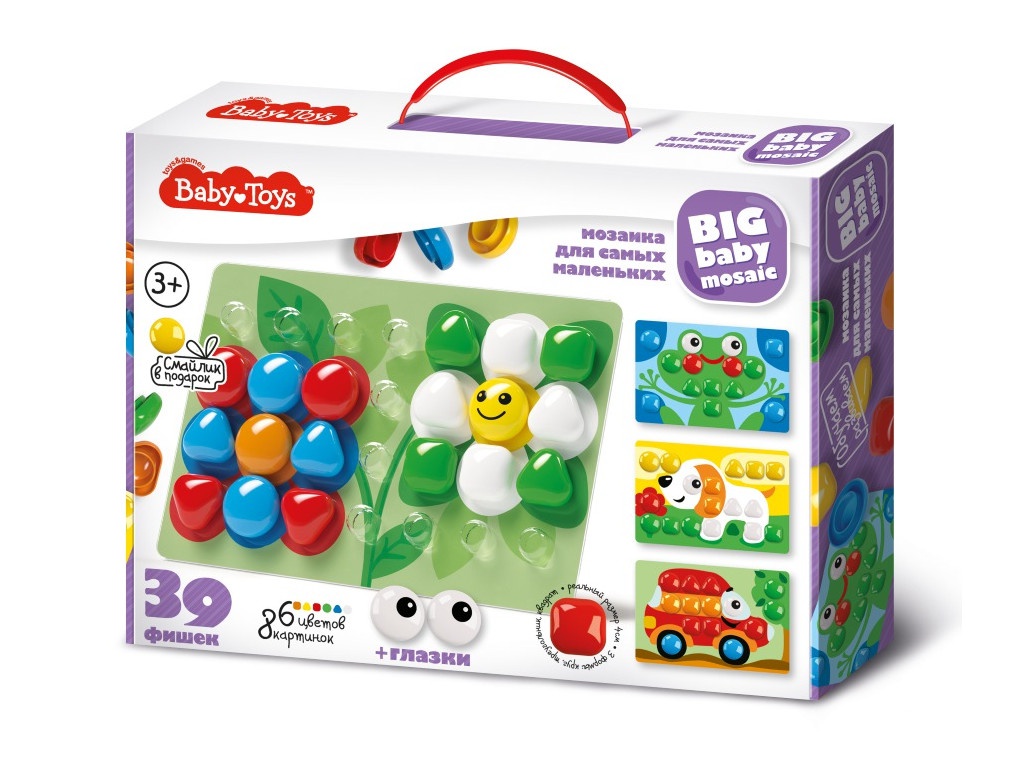 

Настольная игра Десятое Королевство Мозаика Baby Toys 39 элементов 02523, 02523