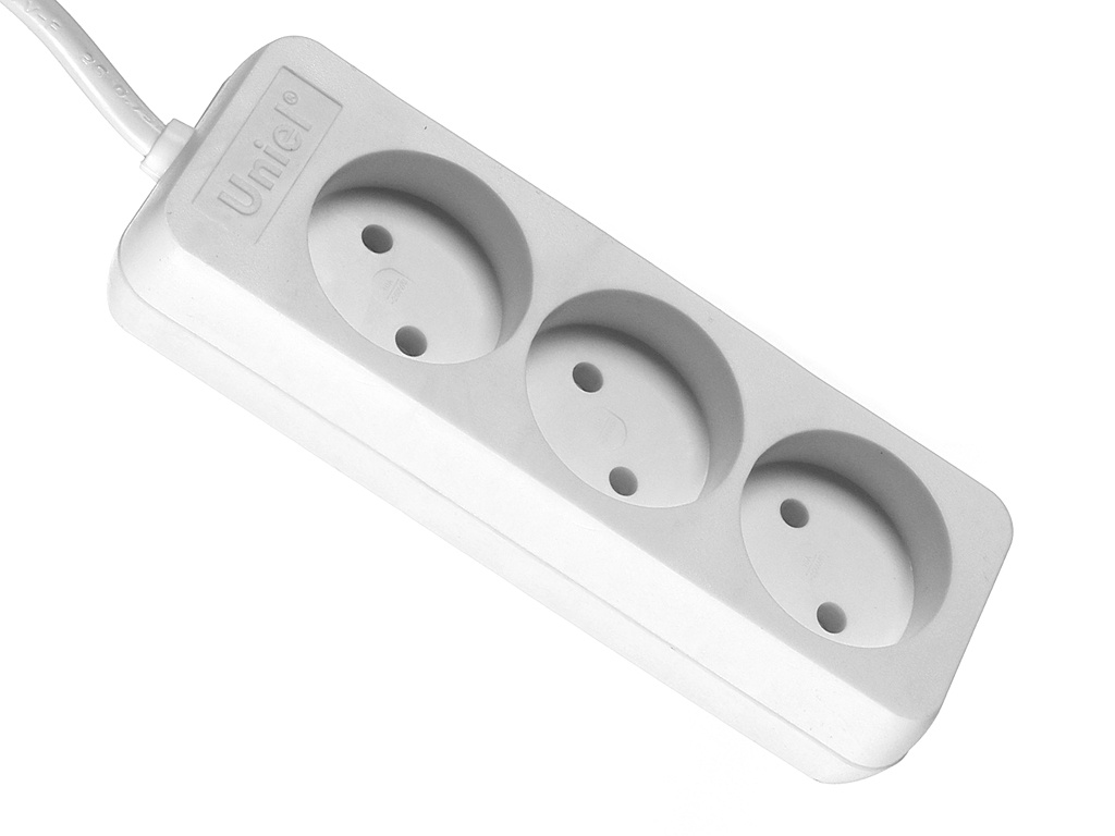 фото Удлинитель uniel general s-cp3-1.5 3 sockets 1.5m white ul-00006562