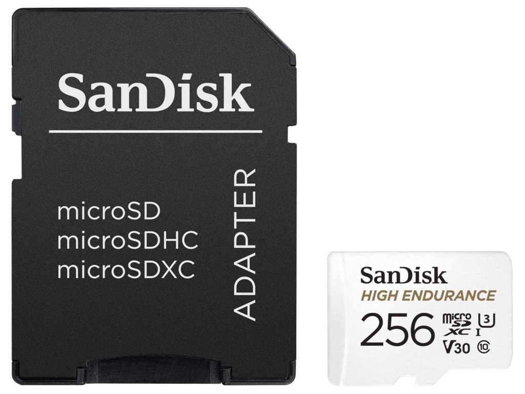 Карта памяти 256Gb - SanDisk Micro Secure Digital XC 256Gb Class 10 UHS-3 SDSQQNR-256G-GN6IA с переходником под SD sandisk high endurance microsdxc sdsqqnr 256g gn6ia 256gb