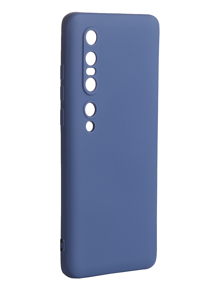 фото Чехол df для xiaomi mi 10 pro с микрофиброй silicone xioriginal-08 blue df-group