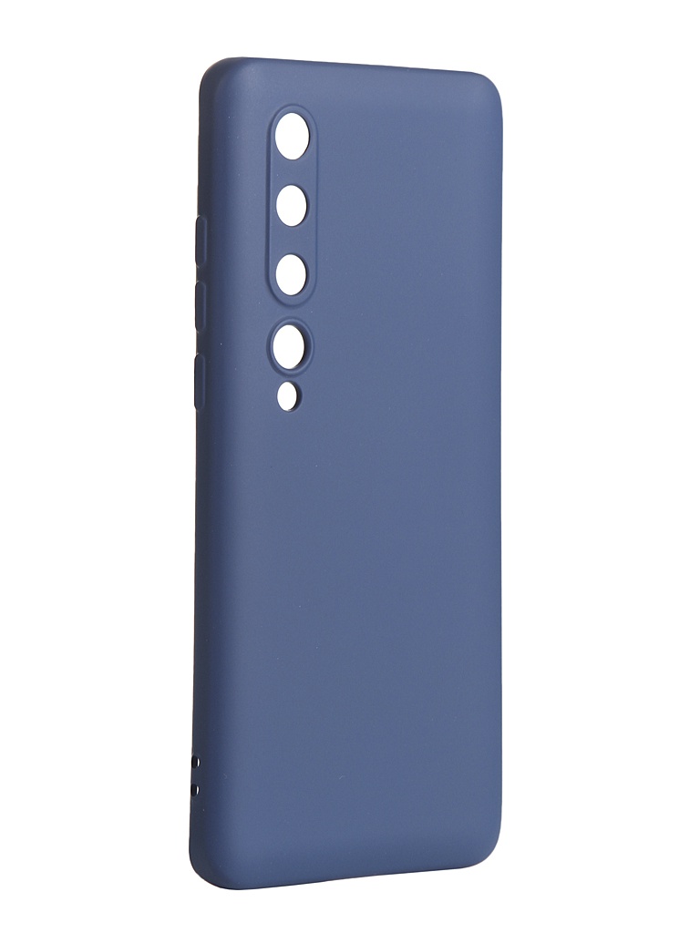 фото Чехол df для xiaomi mi 10 с микрофиброй silicone xioriginal-07 blue df-group