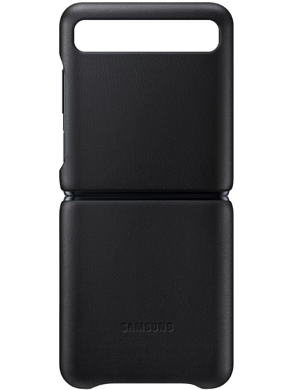 фото Чехол для samsung f700 galaxy z flip leather cover black ef-vf700lbegru