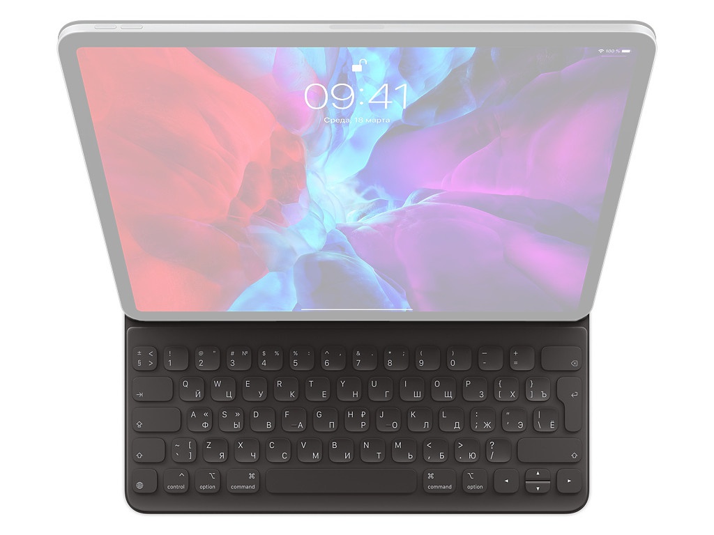 фото Чехол-клавиатура для apple ipad pro 12.9 (2020) smart keyboard folio mxnl2rs/a