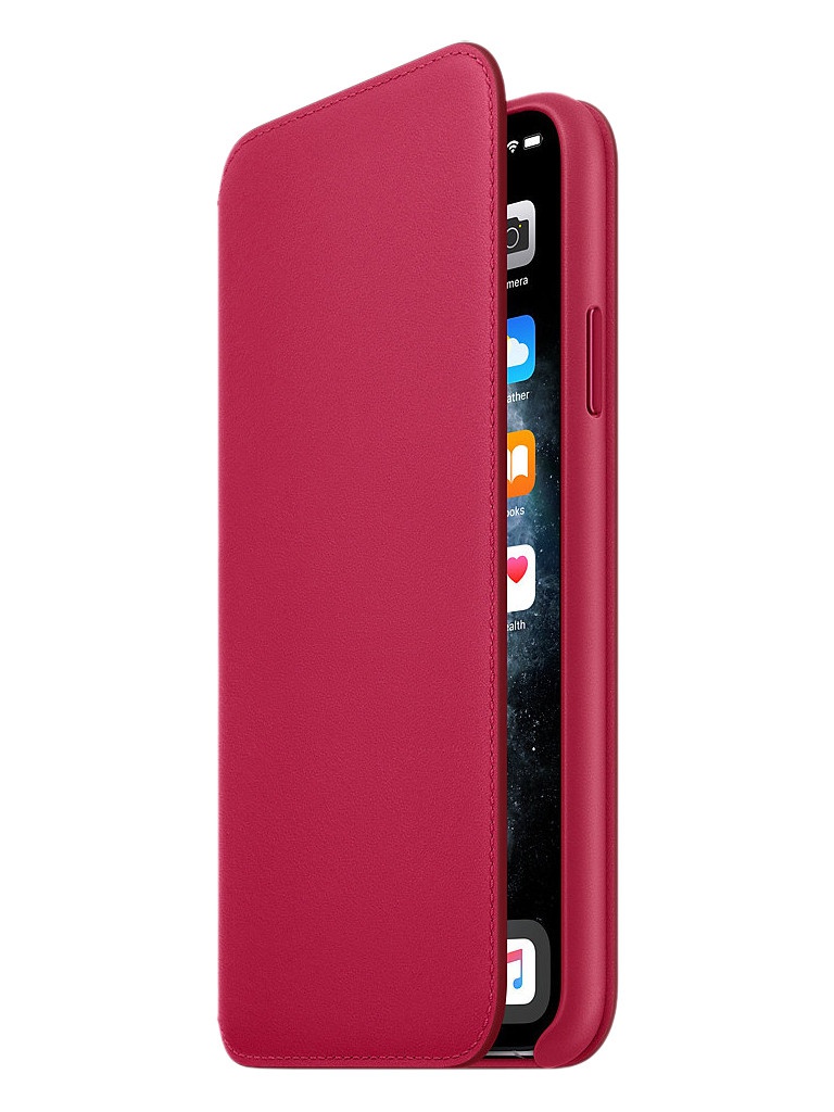 фото Чехол для apple iphone 11 pro max leather folio raspberry my1n2zm/a