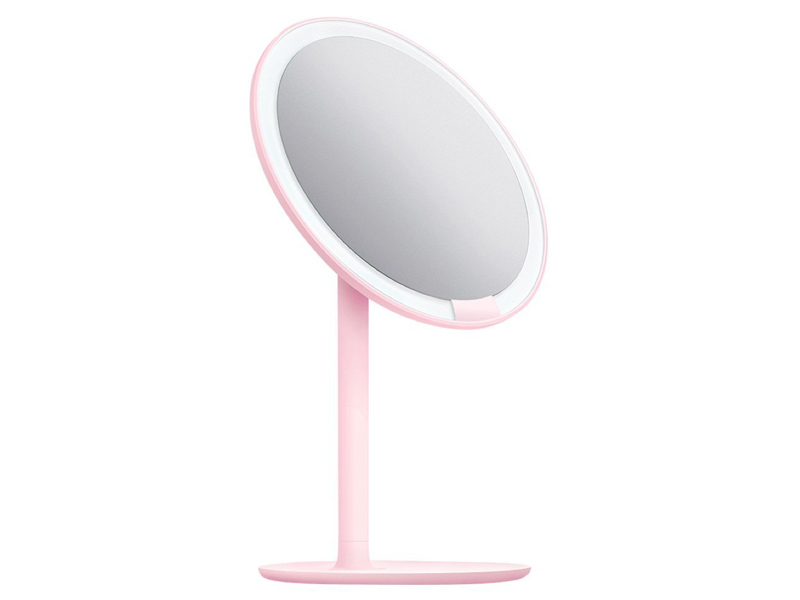 фото Зеркало для макияжа xiaomi amiro lux high pink