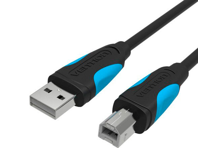 фото Аксессуар vention usb 2.0 am / bm 3m black vas-a16-b300