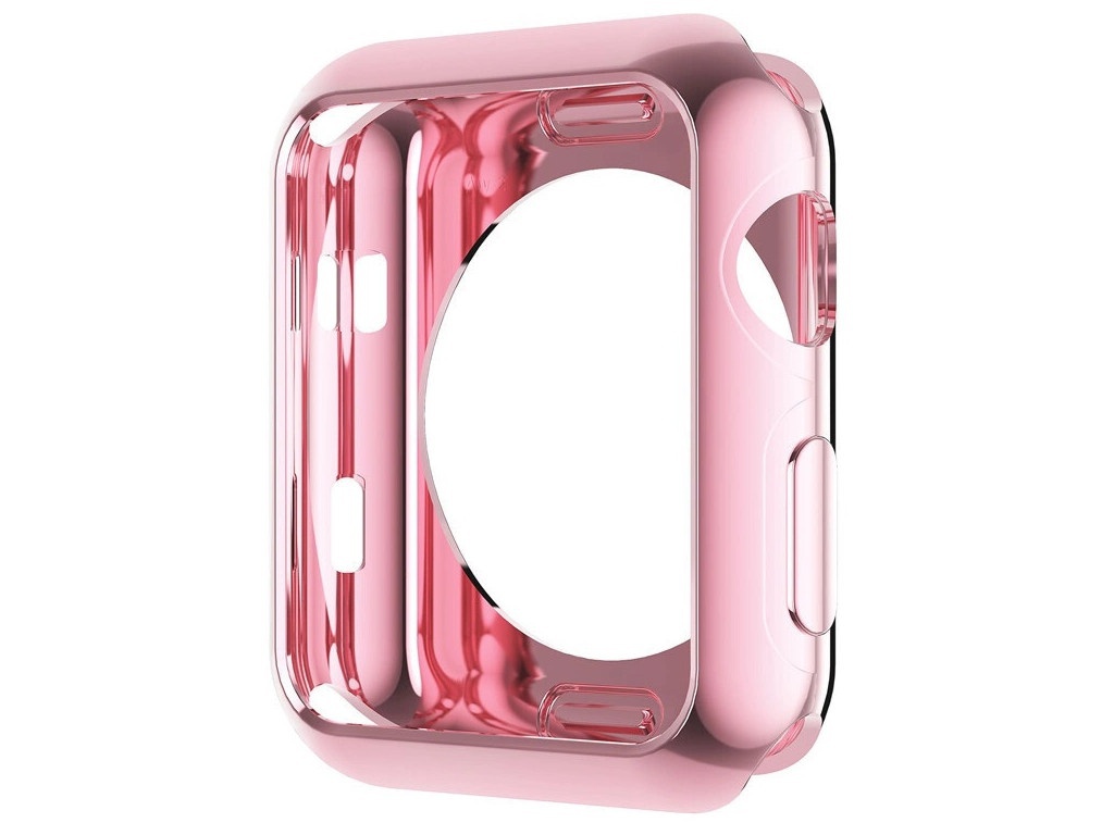 фото Аксессуар чехол eva silicone для apple watch 44mm pink adc005p