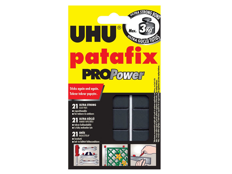 

Подушечки клеящие UHU Patafix ProPower 21шт Black 40790, 40790