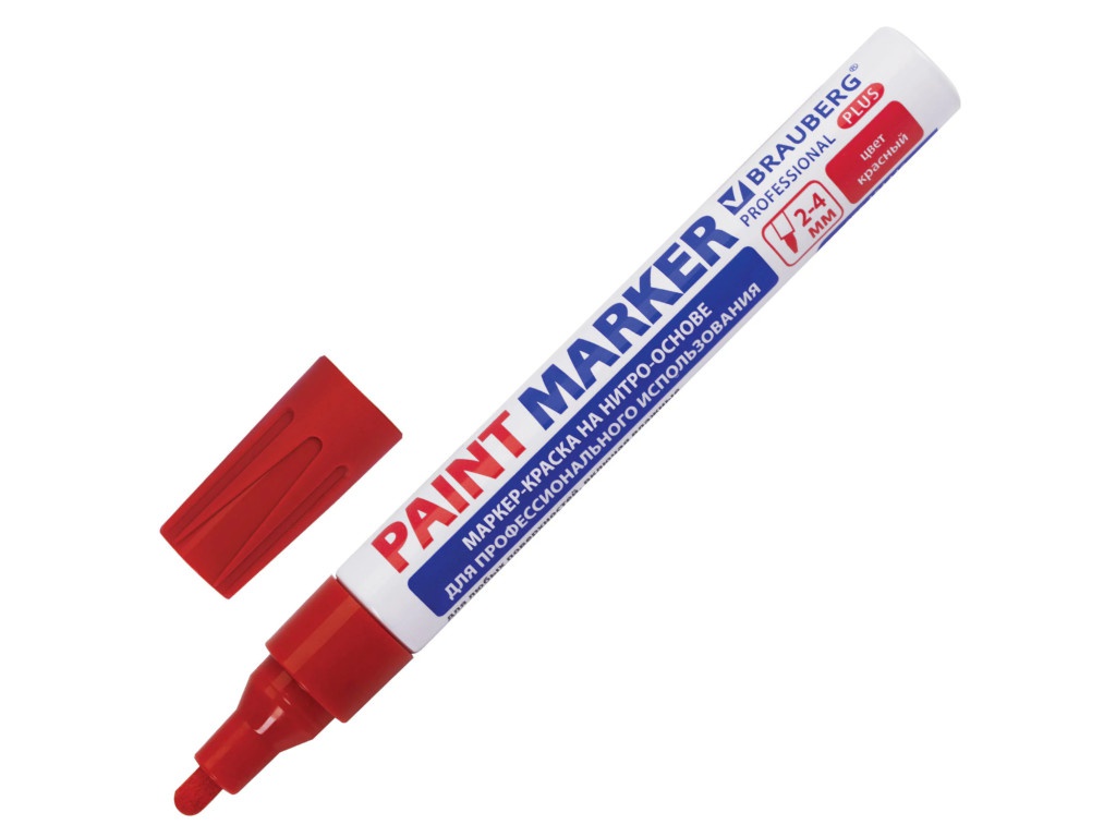 

Маркер Brauberg Professional Plus Paint Marker 4mm Red 151446, 151446