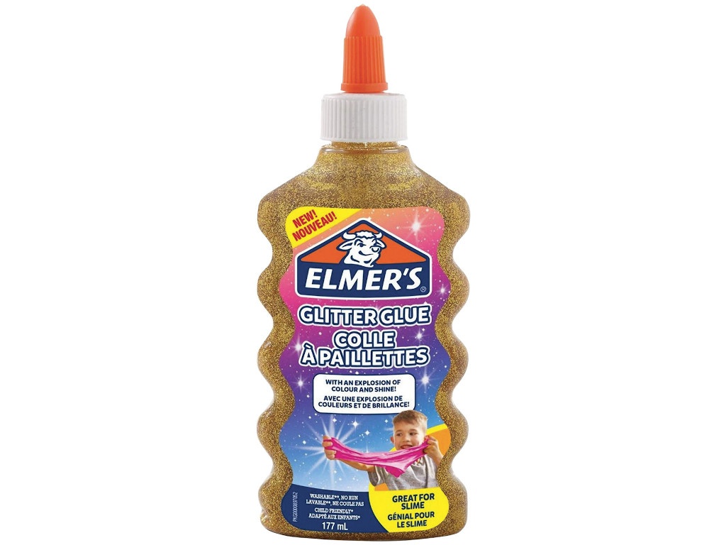 фото Слайм elmers glitter glue для слаймов с блестками 177ml gold 2077251